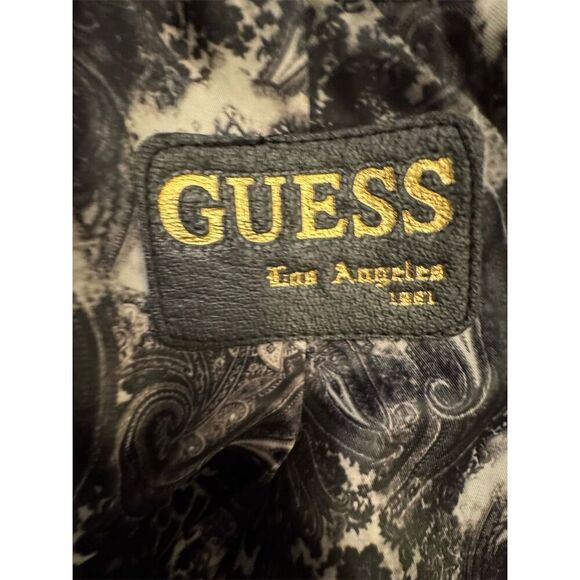 Guess Vintage Women's Double Breasted Trench Coat Black Size PXL Petite - Picture 10 of 16